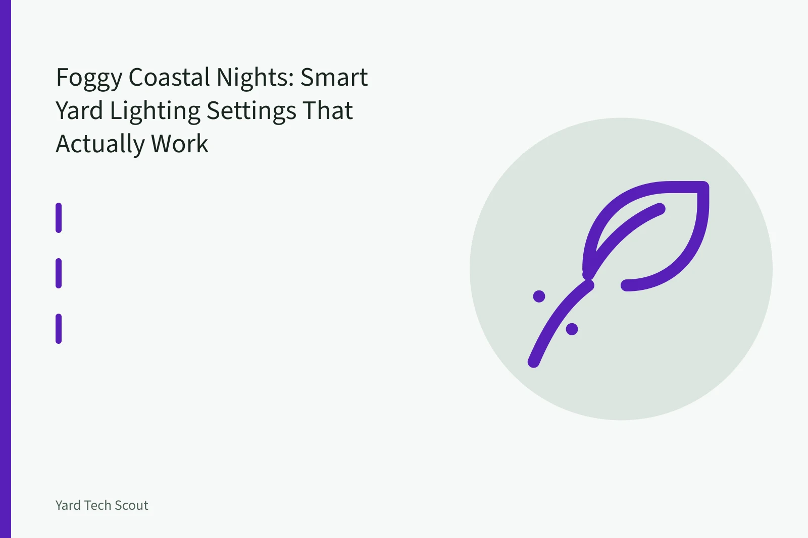 Narrow-beam path light cutting through coastal fog on wet garden steps. Foggy Coastal Nights: Smart Yard Lighting Settings That Actually Work
