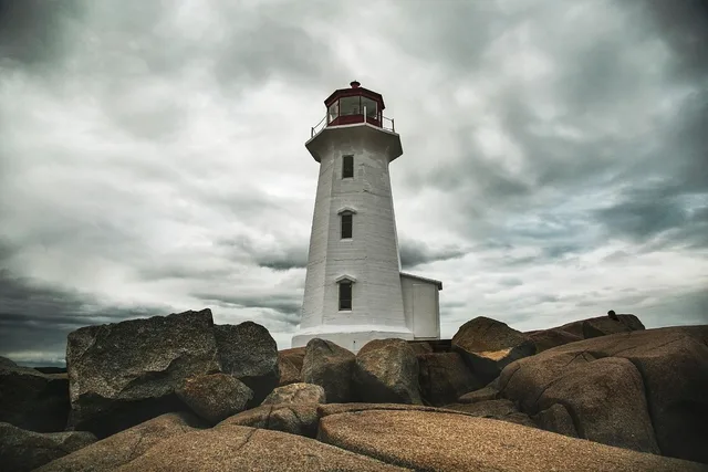 landscape, lighthouse, coast, coastline, seashore, shore, stones, rocks, tower, navigation, st margarets bay, peggys cove, peggys point lighthouse, nova scotia, canada, lighthouse, lighthouse, lighthouse, lighthouse, lighthouse. How Halifax and St. John's coastal weather affects outdoor smart lighting choices