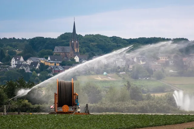 irrigation, church, hose, role, nature, water, hose reel, to water, village, church tower, agriculture, field, fields, rural. Four Tests for Vetting Smart Irrigation Companies