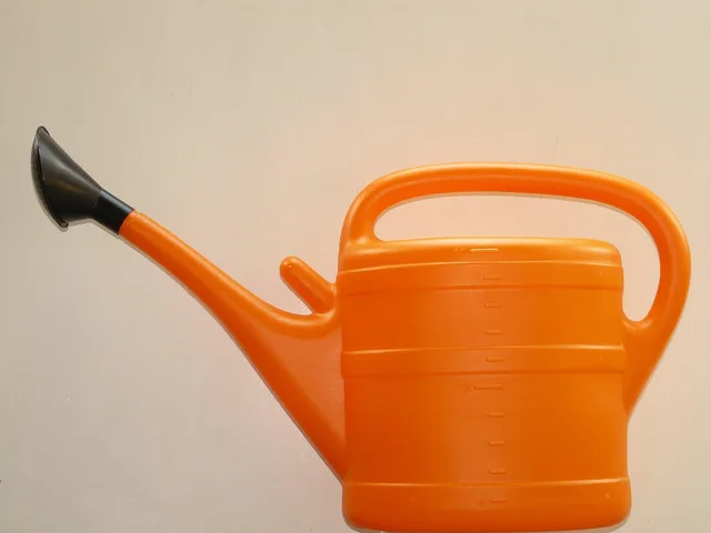 watering can, to water, orange, nature, plastic, water. Yard Technology Mistakes: Five Site Checks